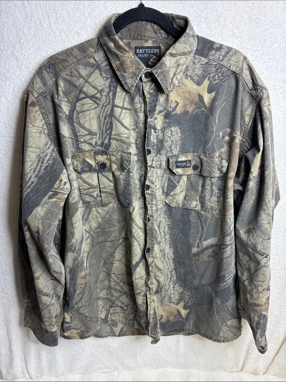 Rattlers Men's Camouflage Field Shirt Jacket - Brown/Green